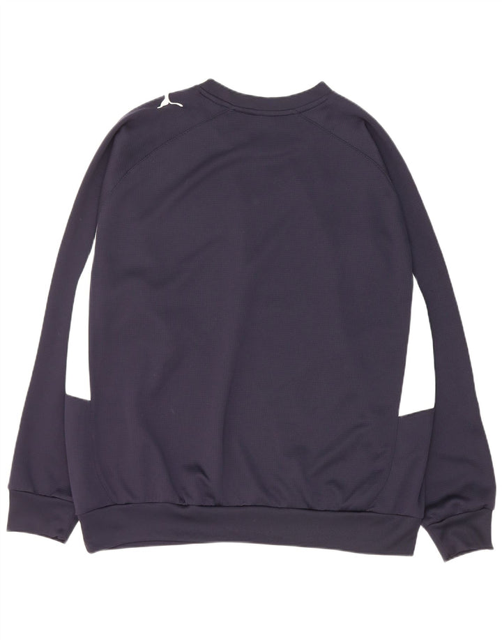 Felpa grafica da uomo Puma Jumper XL blu navy poliestere