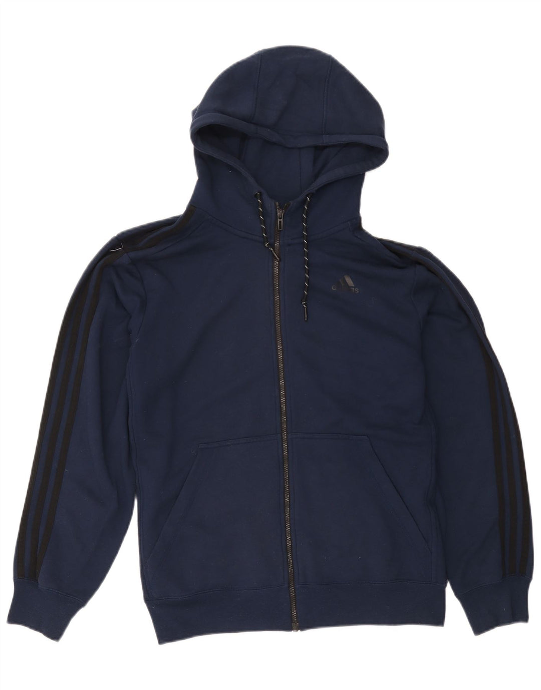 Maglione con cappuccio e zip Adidas Climalite da uomo, grande, in poliestere blu navy