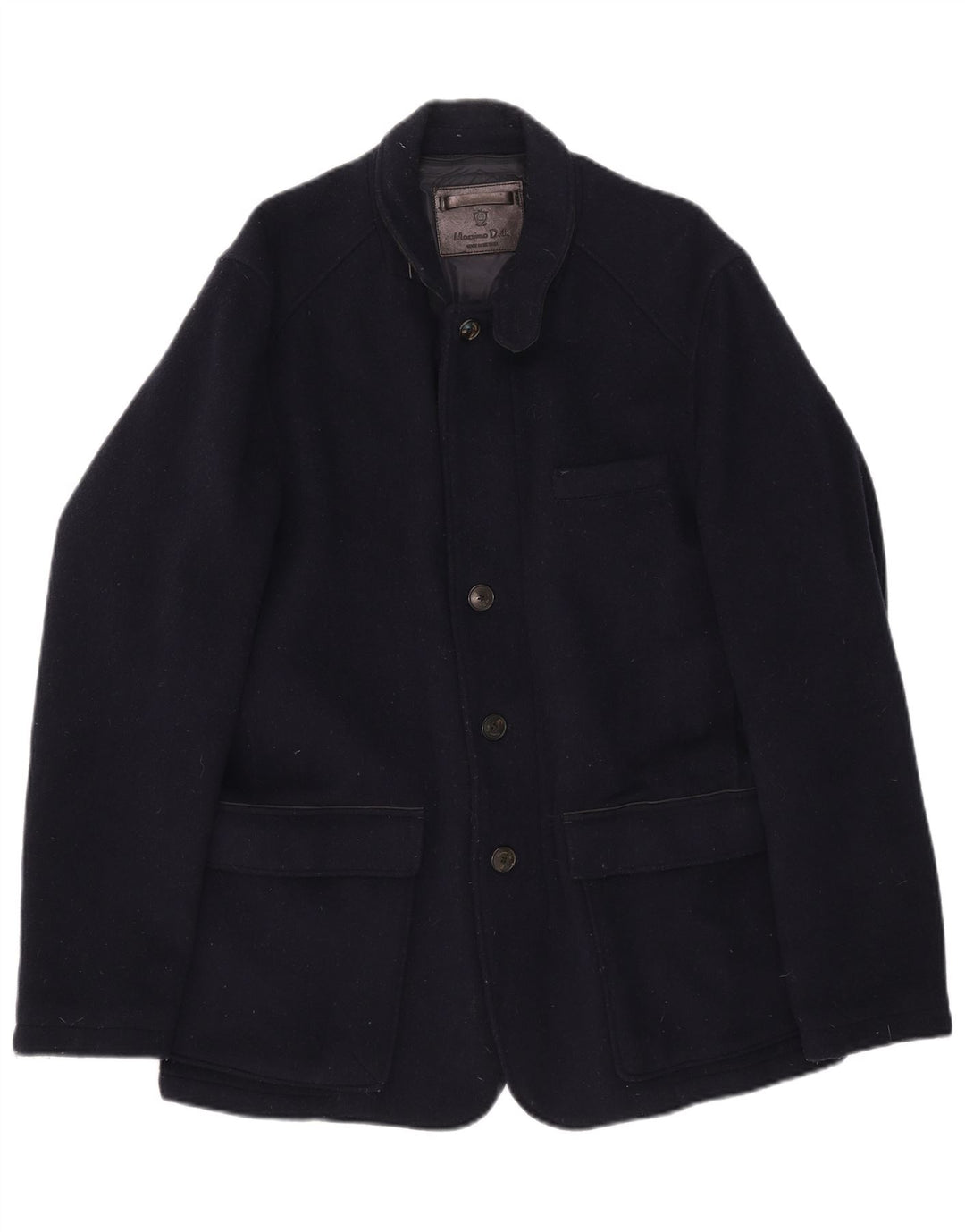 Giacca blazer da uomo a 4 bottoni Massimo Dutti UK 42 XL Lana blu navy