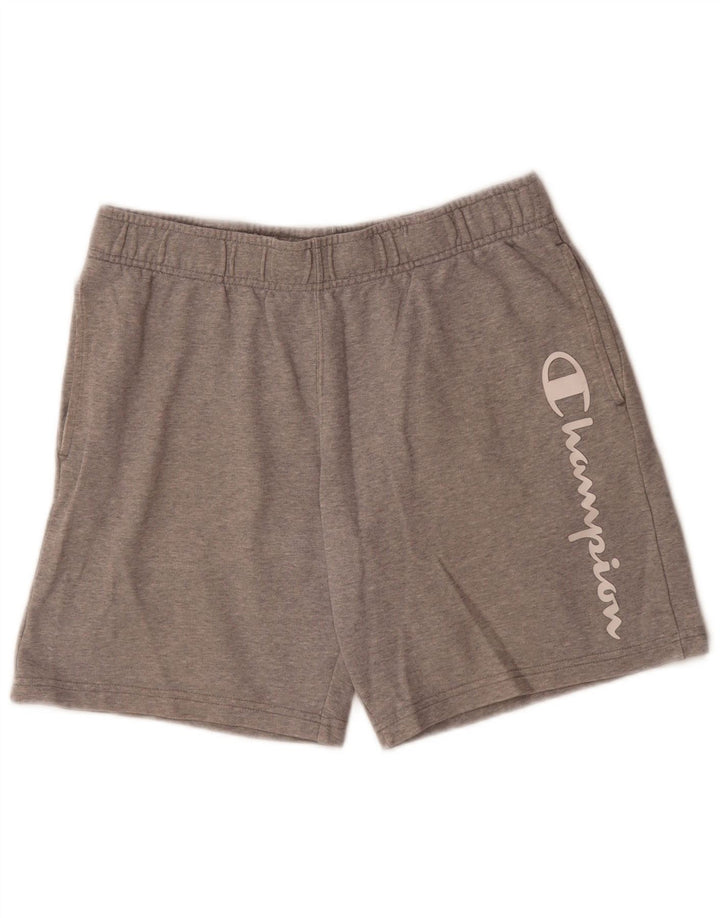 Pantaloncini sportivi grafici da uomo Champion di grandi dimensioni in cotone chiazzato grigio