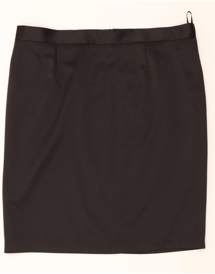 Gonna dritta da donna ANN HARVEY UK 22 2XL W44 Poliestere nero