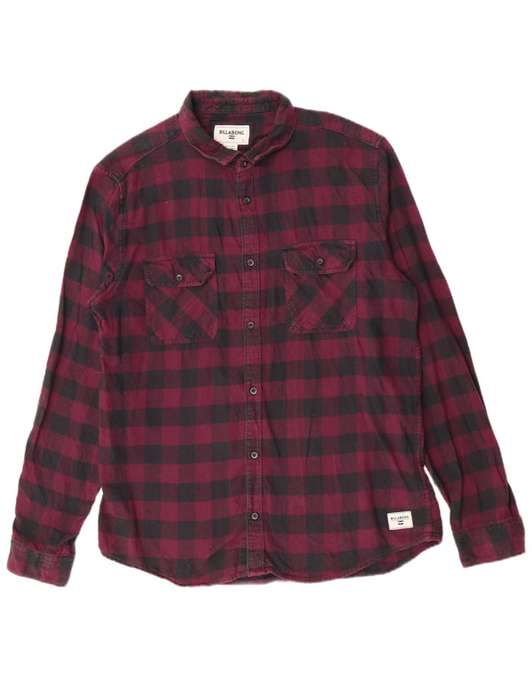 Camicia in flanella da uomo Billabong XL in cotone a quadretti marrone