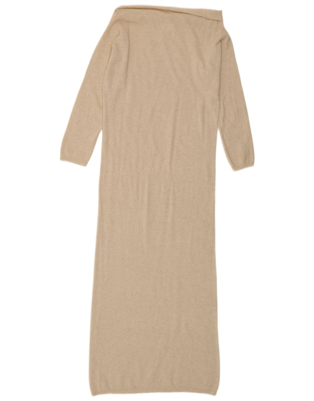KONTATTO Abito maxi maglione da donna con collo alto UK 14 Poliammide beige medio