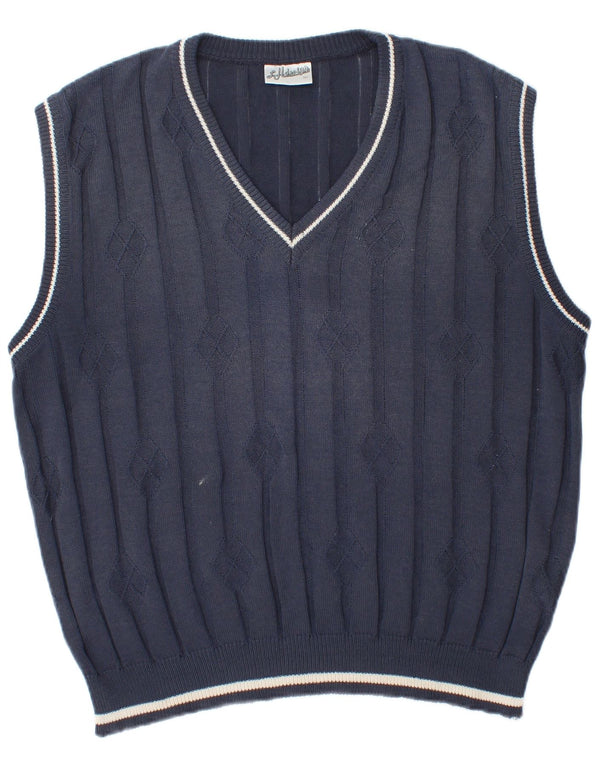 Canotta vintage da uomo IT 50 blu navy medio