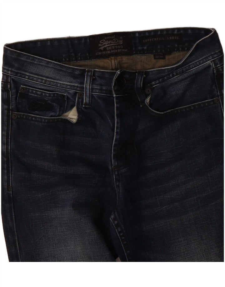 Jeans larghi da uomo Superdry Copperfill W28 L30 cotone blu navy