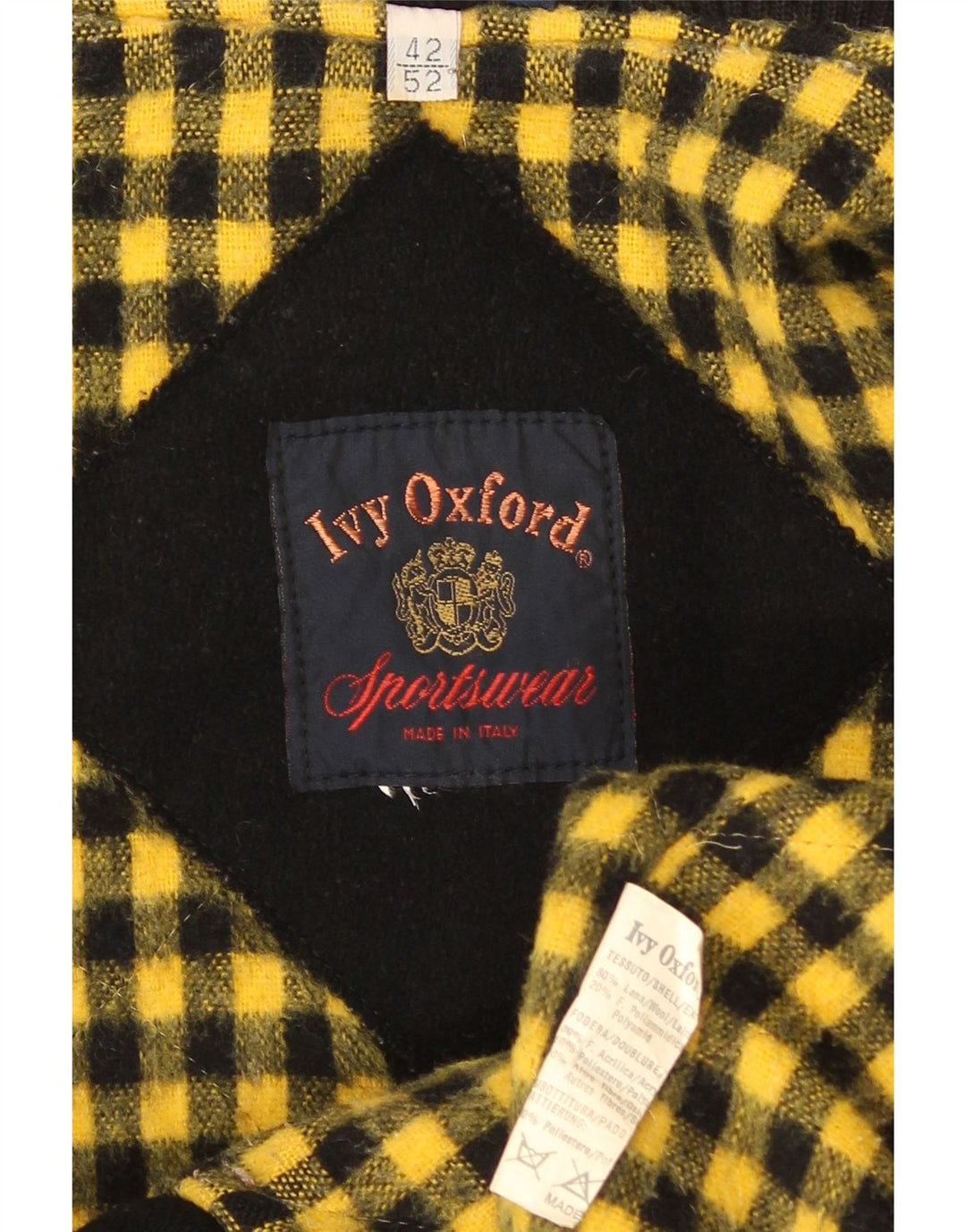Giubbotto bomber da uomo Ivy Oxford UK 42 XL lana nera