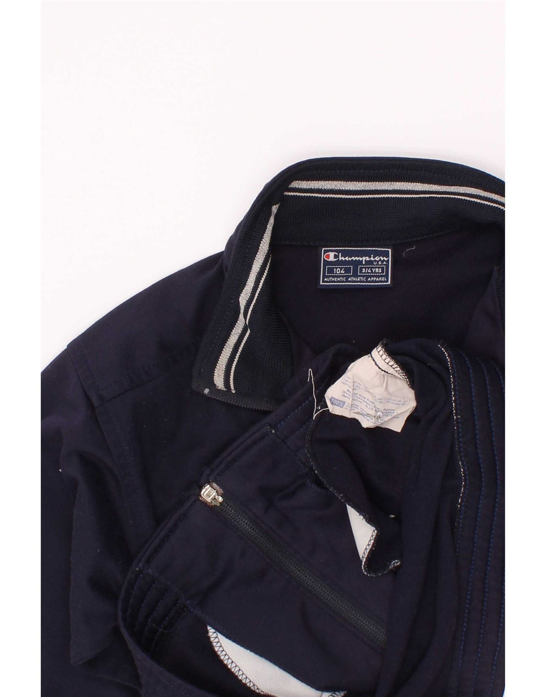Giacca da ginnastica Champion da ragazzo 3-4 anni in poliestere blu navy