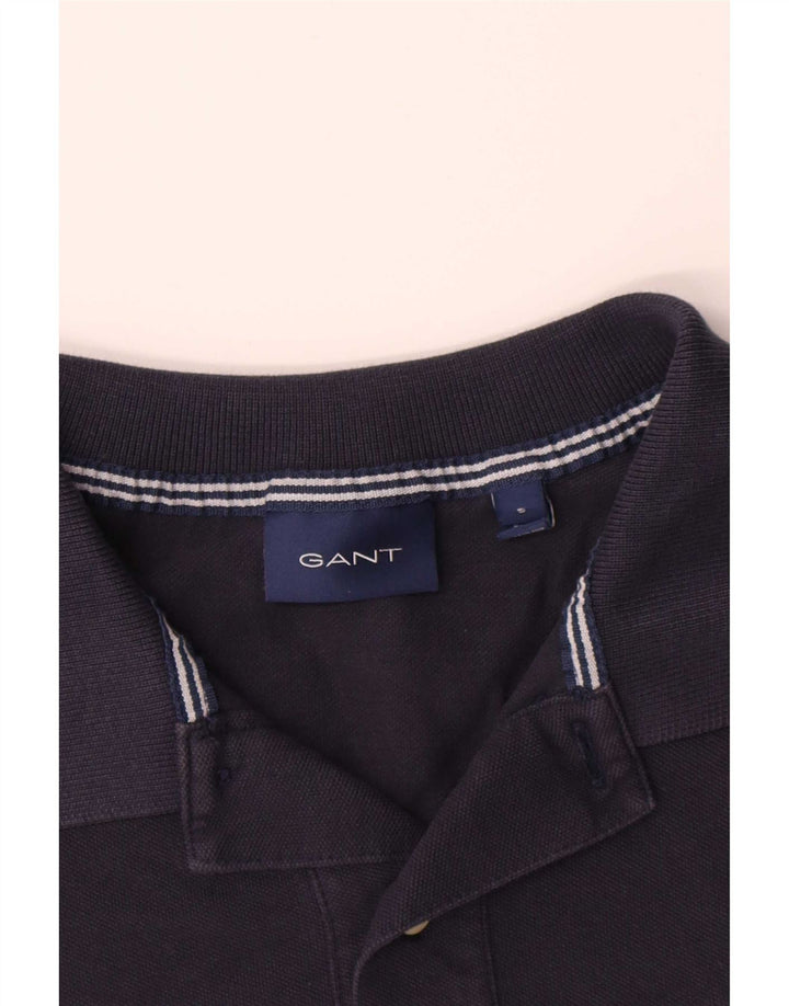 Polo da uomo Gant piccola in cotone blu navy