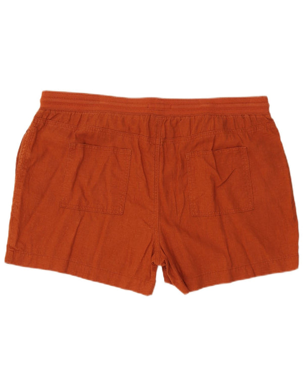Pantaloncini casual da donna Marks & Spencer UK 20 2XL W40 Lino arancione
