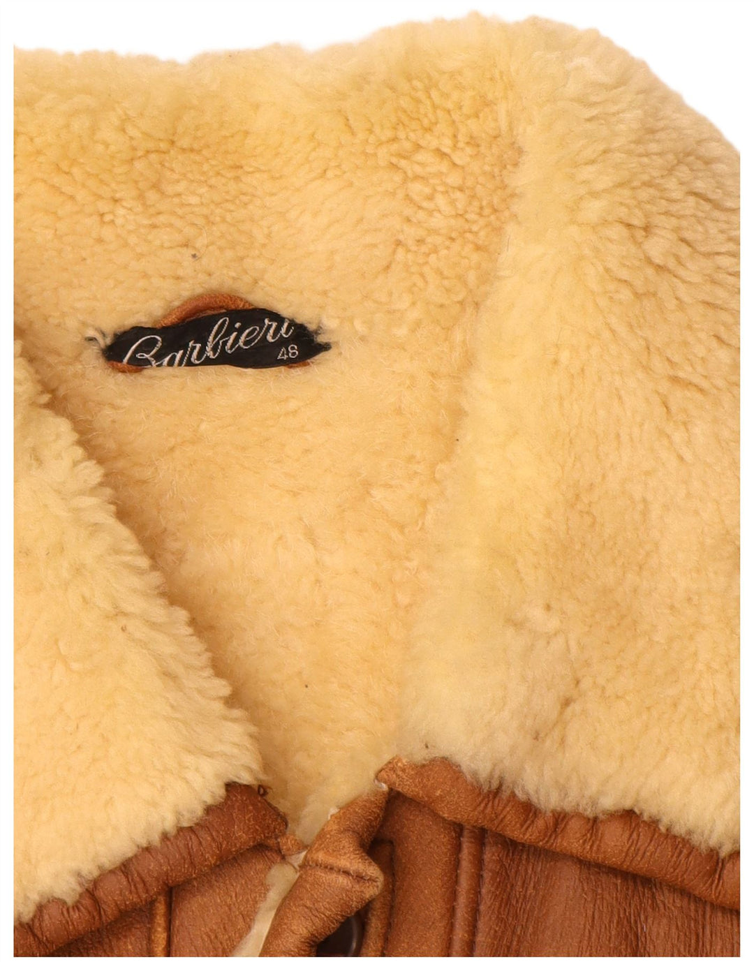 Barbieri Giacca in Shearling da Uomo IT 48 Marrone Medio a Quadri