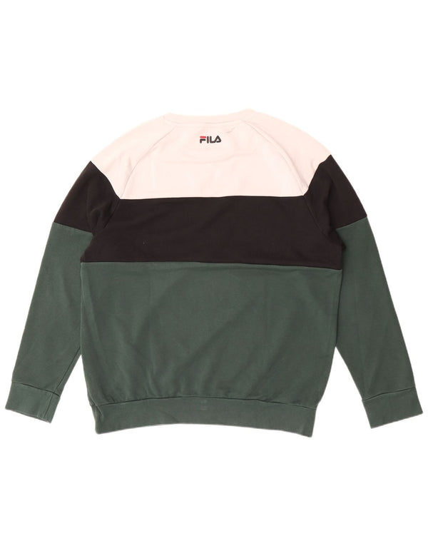 Felpa grafica da uomo Fila Jumper XL Green Colourblock