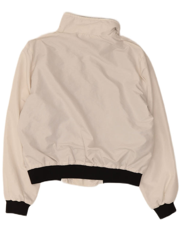 REFRIGIWEAR Womens Bomber Jacket UK 14 Medium White Polyamide