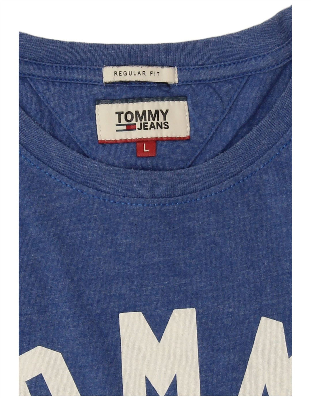 Tommy Hilfiger T-shirt grafica da uomo con vestibilità regolare, top grande in poliestere blu