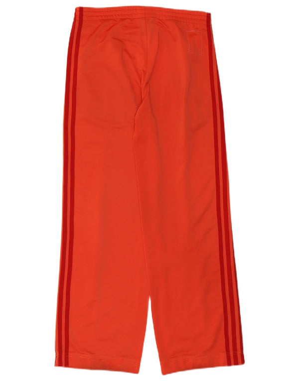 Pantaloni da tuta con grafica Adidas da donna UK 10 Small Arancione Poliestere