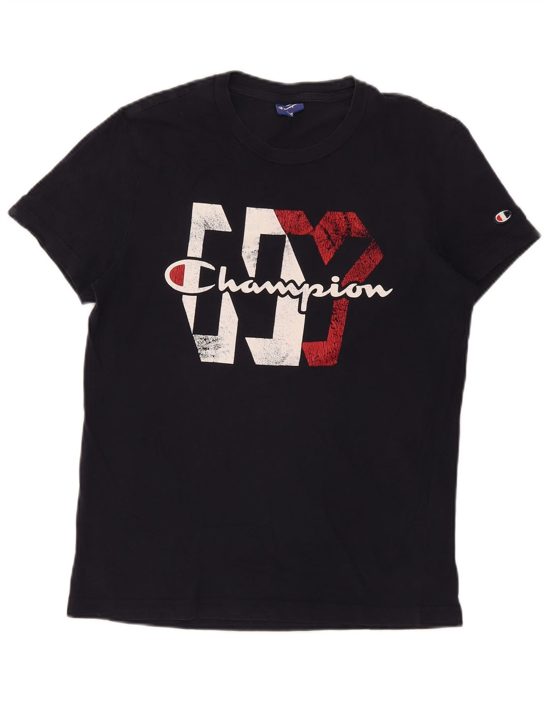 T-shirt grafica da donna Champion Top UK 14 medio blu navy