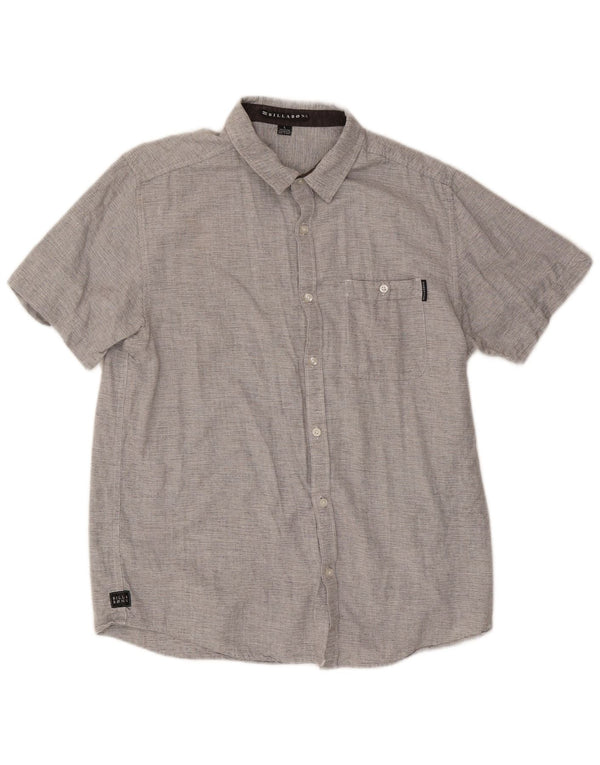 Camicia a maniche corte da uomo Billabong grande in cotone grigio