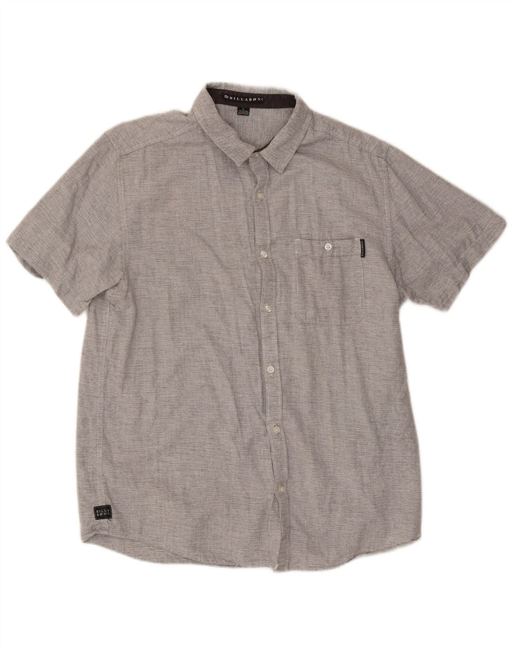 Camicia a maniche corte da uomo Billabong grande in cotone grigio