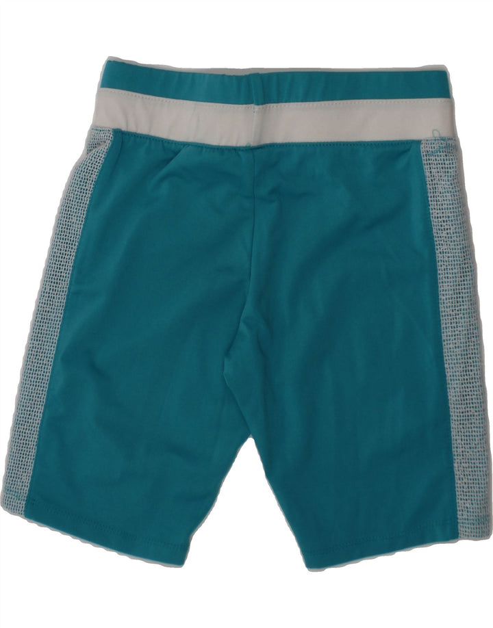 PUMA Girls Sport Shorts 9-10 Years Medium Blue Colourblock Polyester Vintage Puma and Second-Hand Puma from Messina Hembry 
