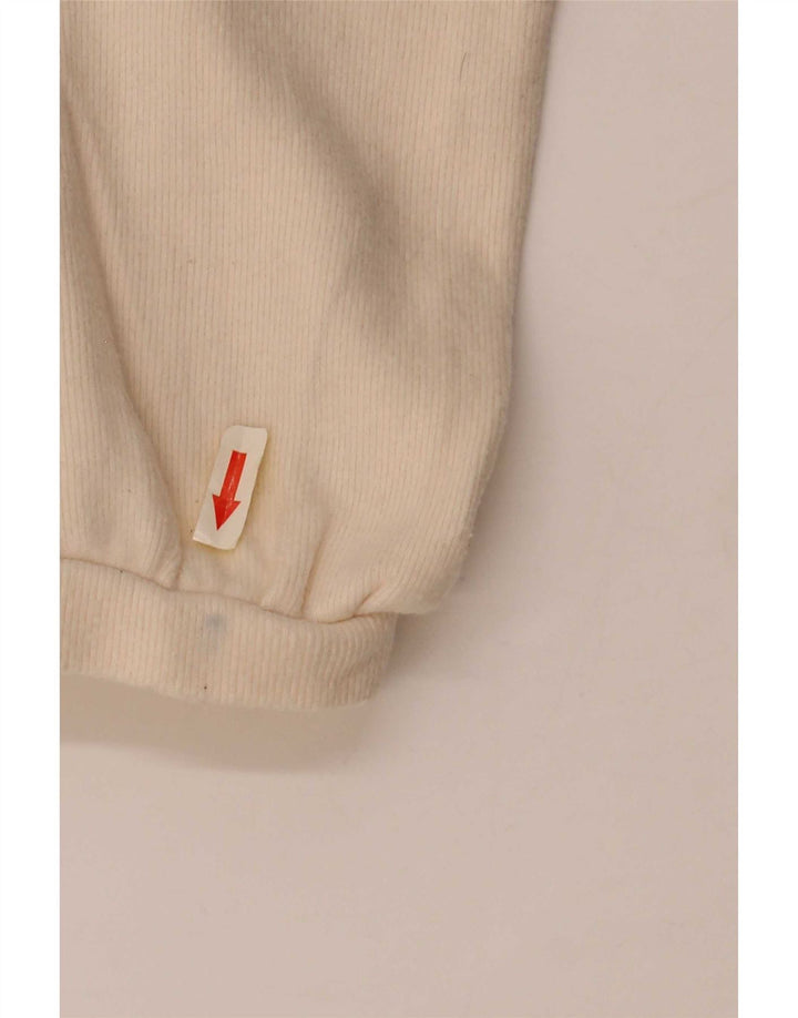 Top corto in camicetta corta da donna Zara UK 10 piccolo in cotone beige