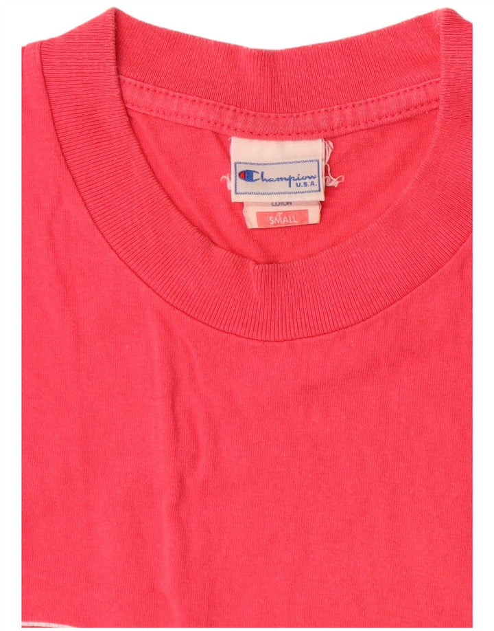 T-shirt grafica da uomo Champion Top piccola in cotone rosa