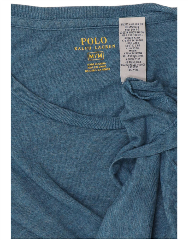 POLO RALPH LAUREN T-shirt da uomo Top in cotone blu medio