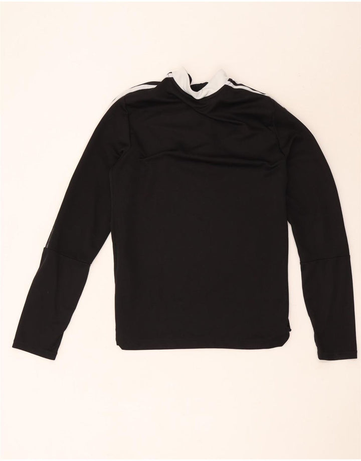 Top della tuta da ginnastica Adidas Aeroready Zip Neck Pullover da ragazzo 13-14 anni Nera