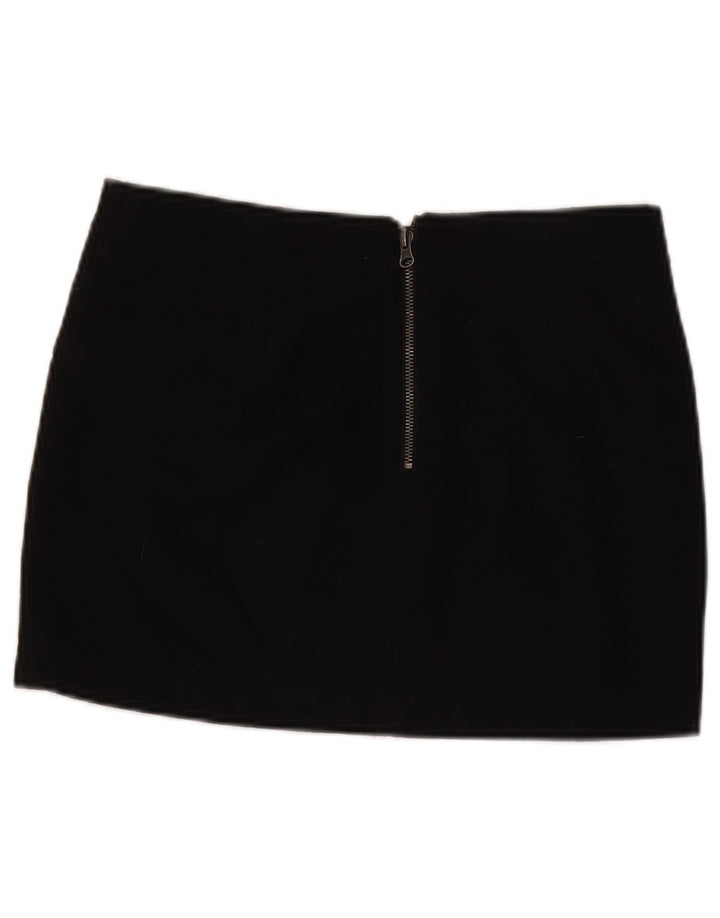 Minigonna Donna Benetton IT 42 Media W30 Nera Lana
