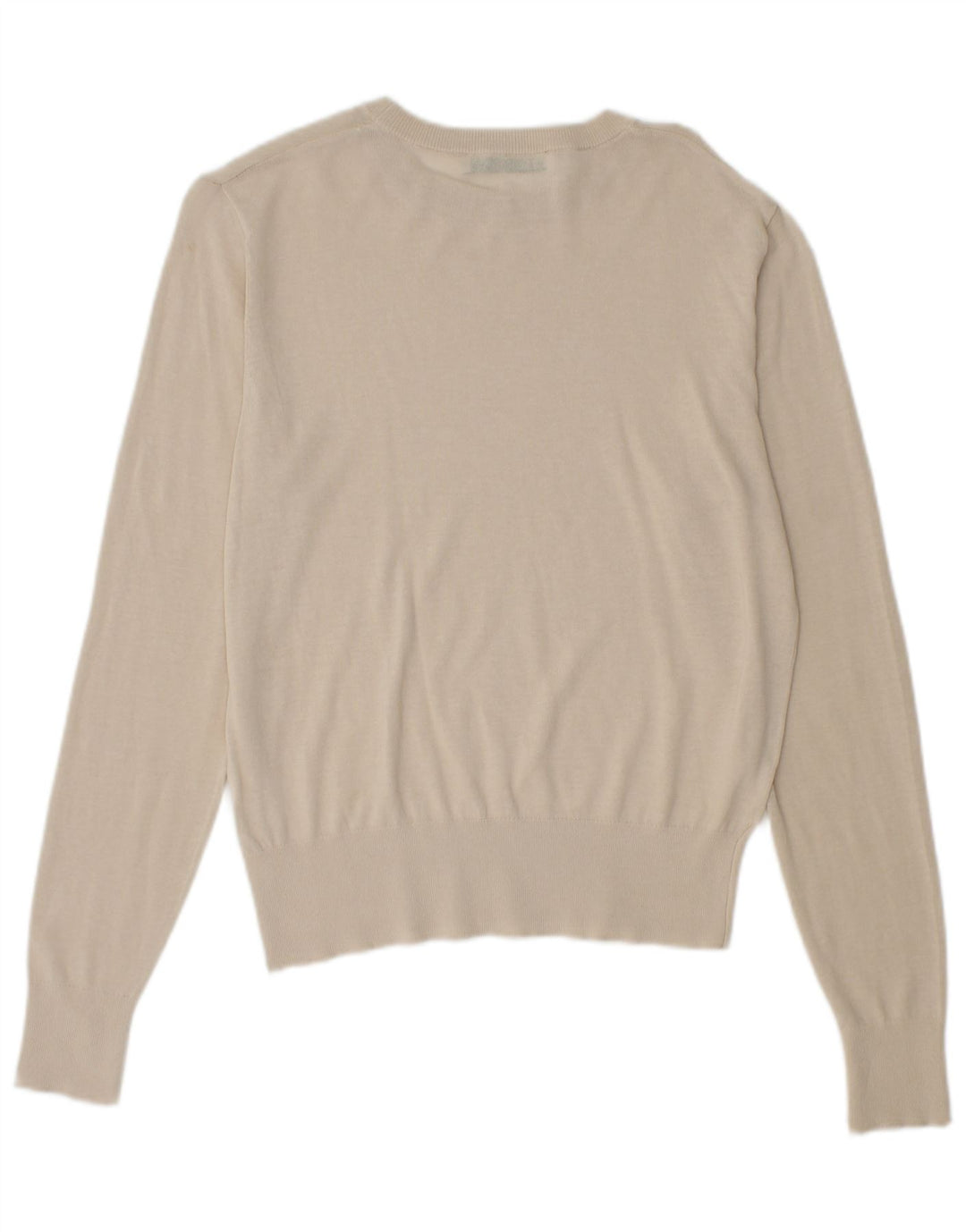 Maglione maglione con scollo a barca da donna Zara UK 10 piccolo beige