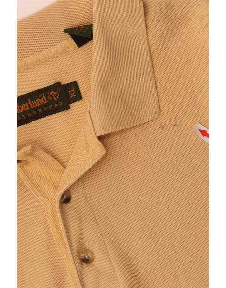 Polo da uomo Timberland XL in cotone giallo