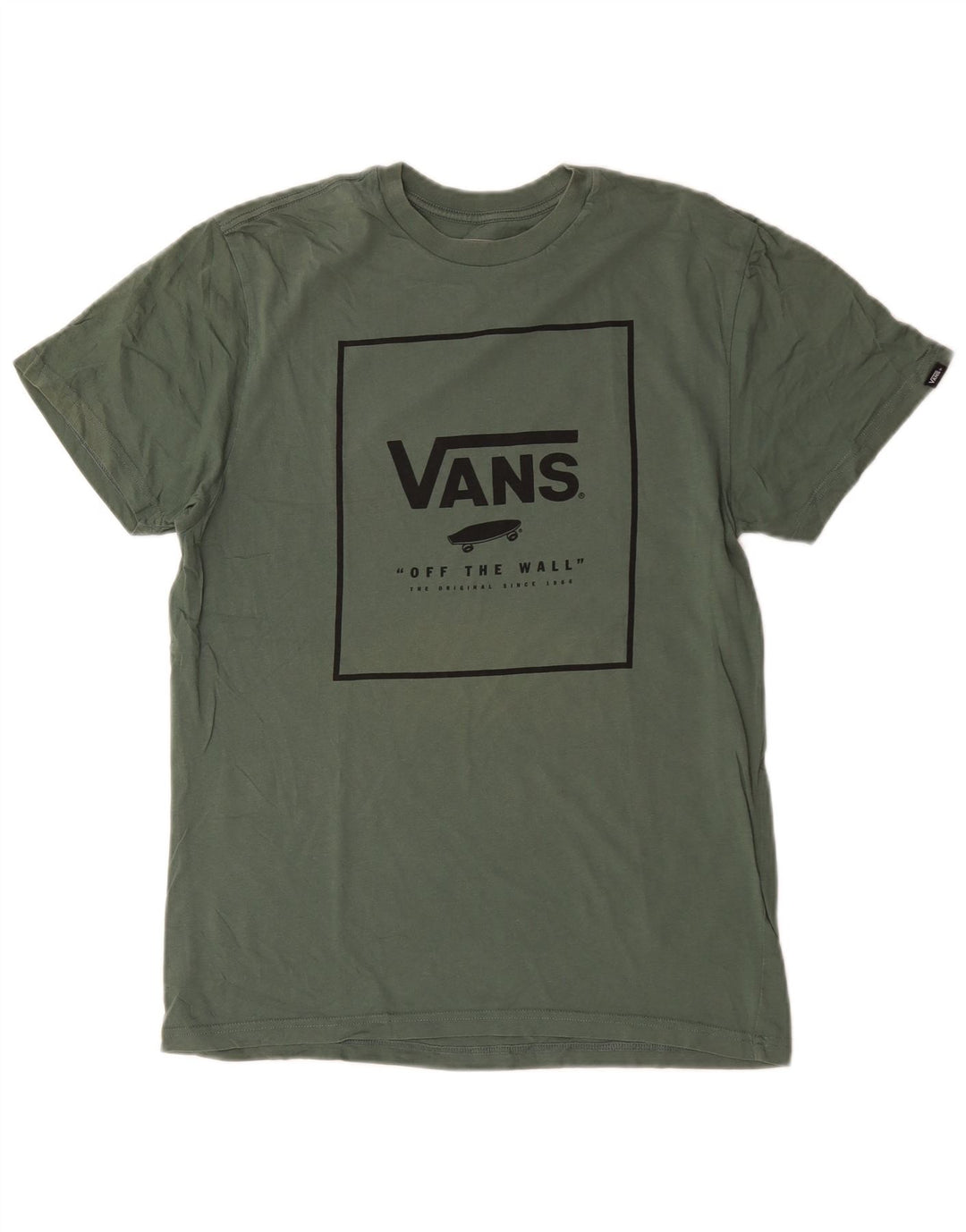 T-shirt grafica personalizzata da uomo Vans Top in cotone verde medio
