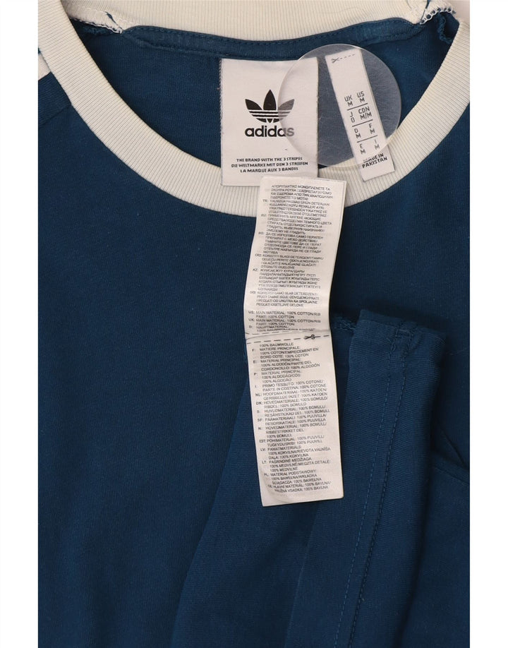 T-shirt da uomo Adidas Top in cotone blu medio