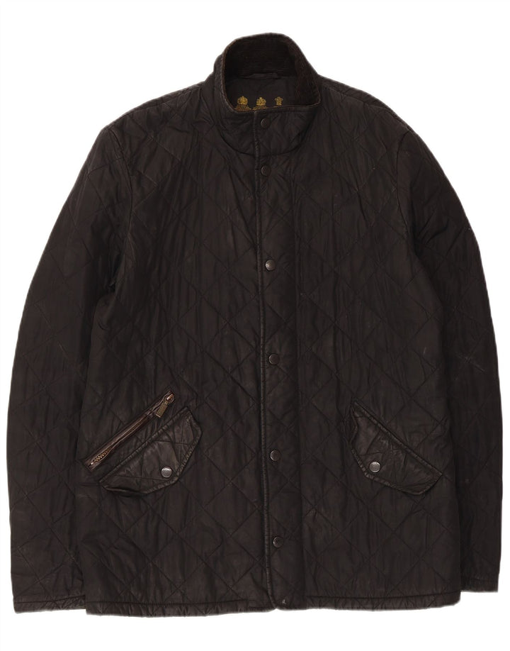 Giacca trapuntata da uomo Barbour UK 36 piccola nera