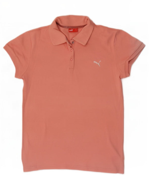 Puma Womens Polo Shirt UK 14 Large Pink
