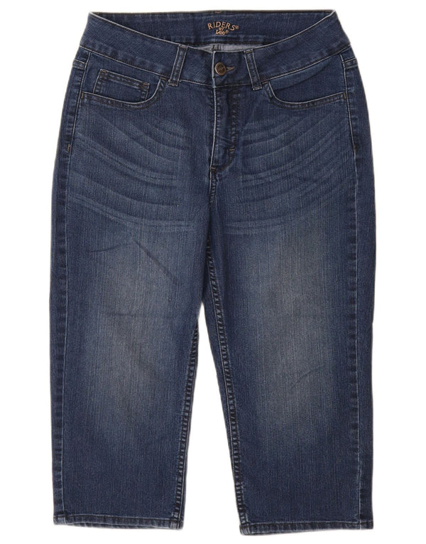 Jeans Capri larghi da donna LEE Riders US 8 medio W28 L18 cotone blu