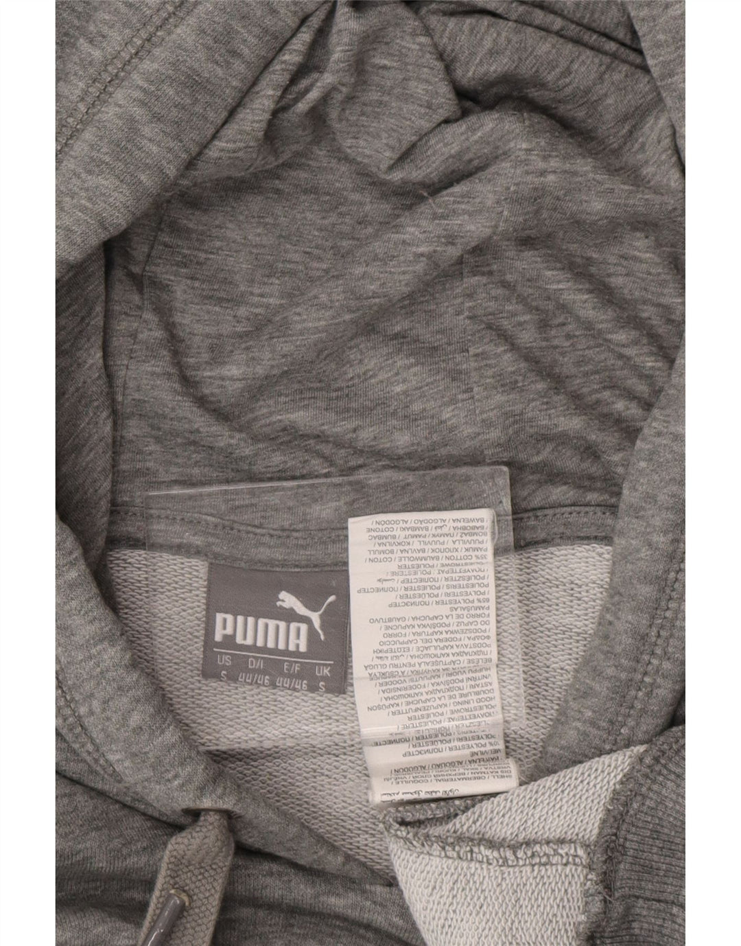 Felpa con cappuccio grafica da uomo PUMA piccola in poliestere chiazzato grigio