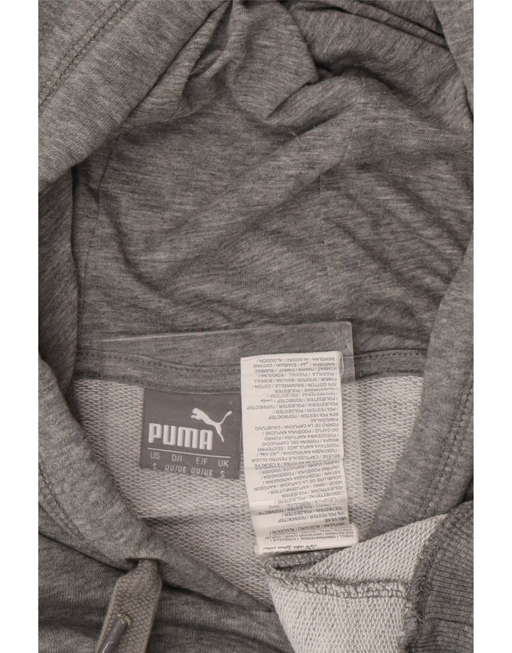 Felpa con cappuccio grafica da uomo PUMA piccola in poliestere chiazzato grigio