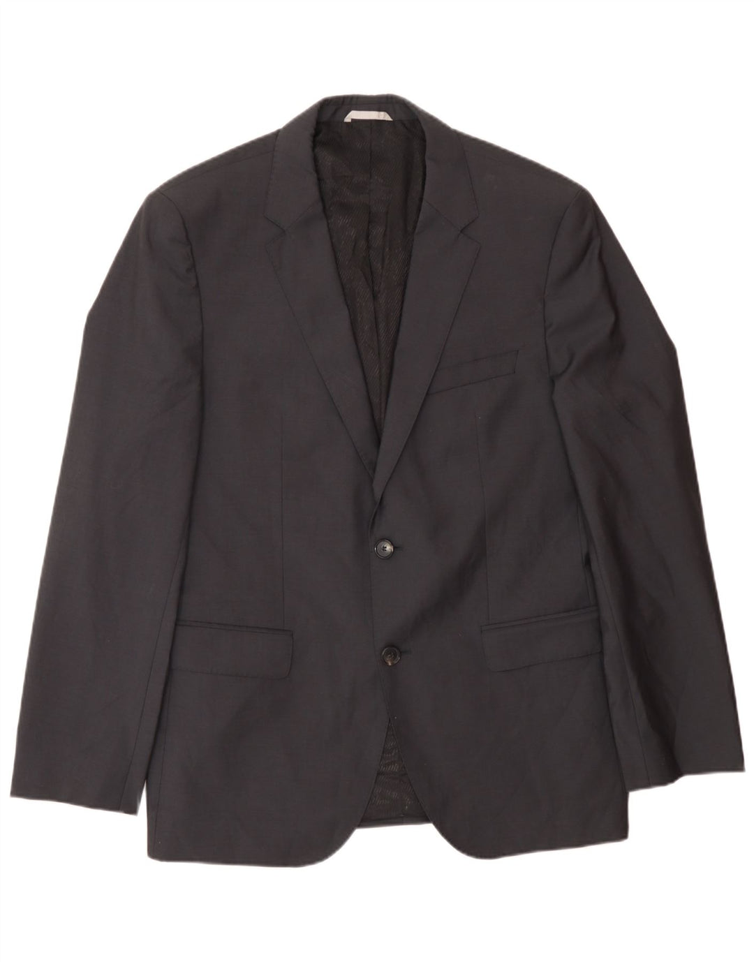 Giacca blazer da uomo a 2 bottoni Hugo Boss UK 40 grande lana grigia