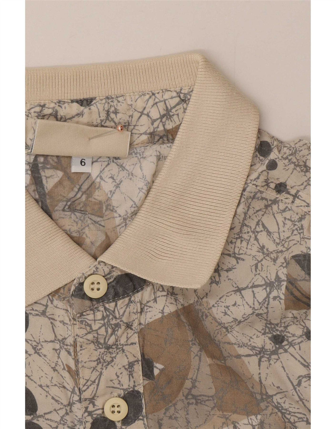 Malagrida Camicia pullover a maniche corte da uomo con motivo astratto XL in viscosa grigia