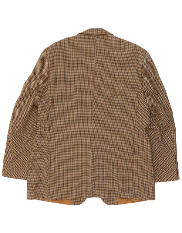 Giacca blazer lunga a 2 bottoni da uomo Marks & Spencer UK 44 XL Pied de poule beige