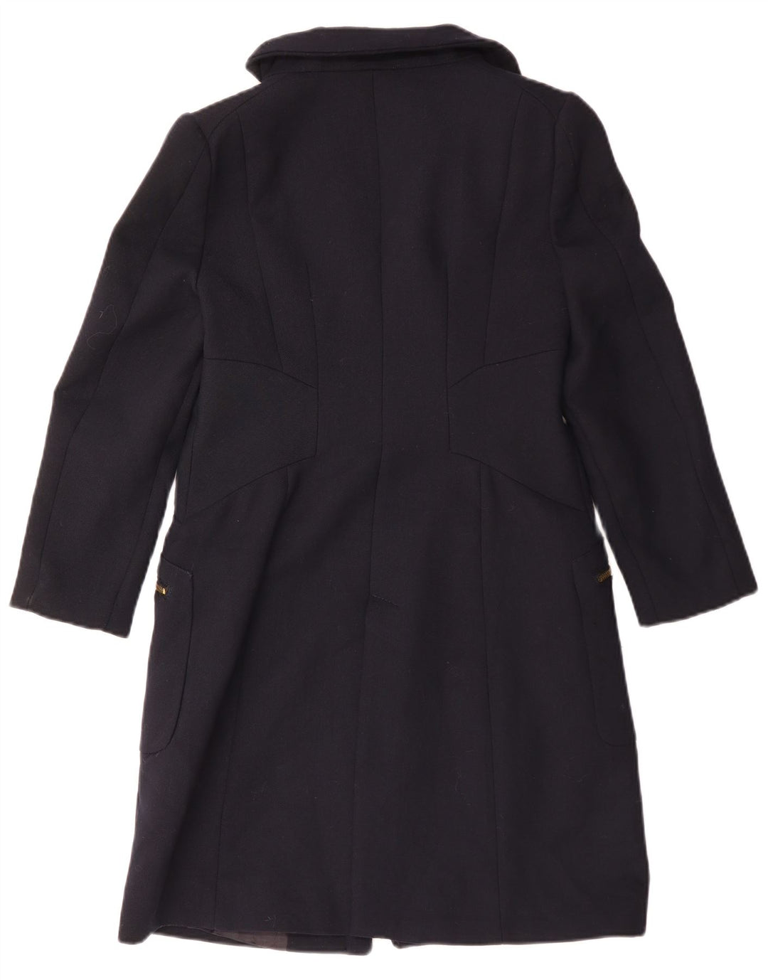 Cappotto da donna Zara UK 14 grande poliestere blu navy