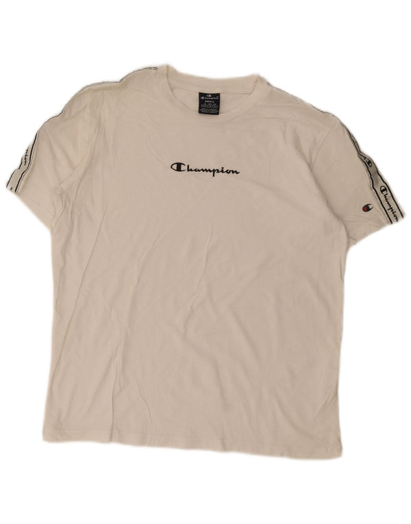 T-shirt grafica da uomo Champion Top Small White Colourblock