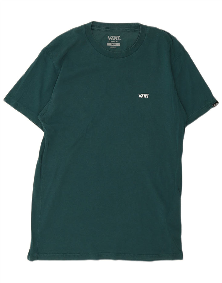 VANS Mens Classic Fit T-Shirt Top Small Green Cotton