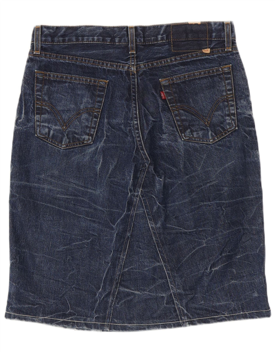Gonna in denim da donna LEVI'S W31 cotone blu navy medio