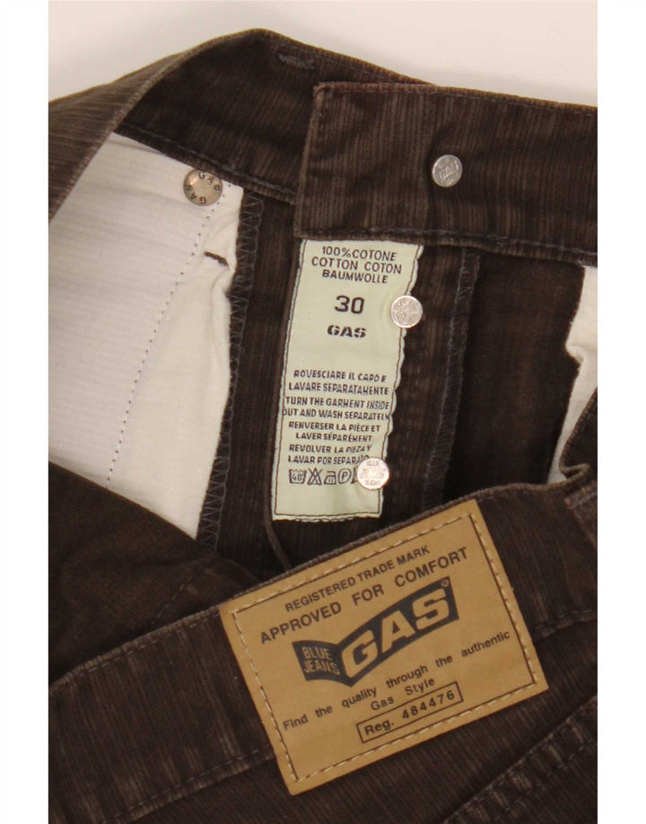 Jeans dritti da uomo Gas W30 L32 in cotone marrone