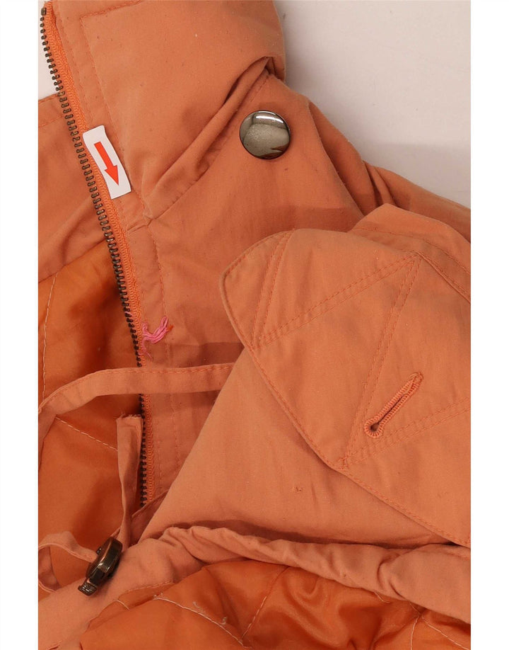 Giacca parka vintage da donna UK 18 XL arancione