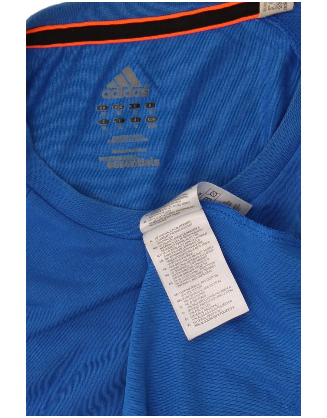 ADIDAS Mens Climalite T-Shirt Top Medium Blue Cotton