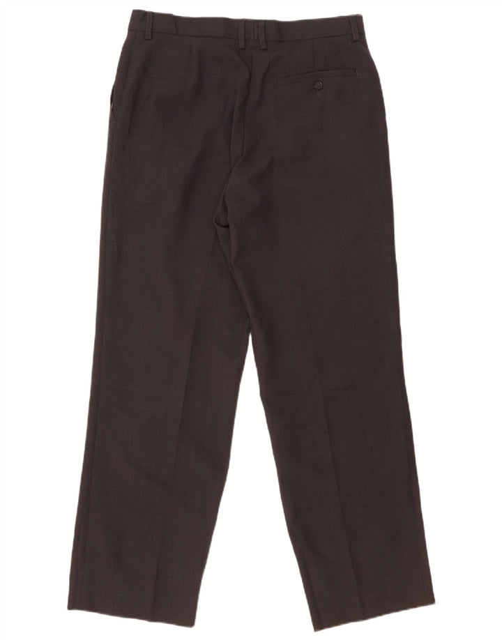 Pantaloni da abito dritti da uomo Marks & Spencer W34 L31 neri