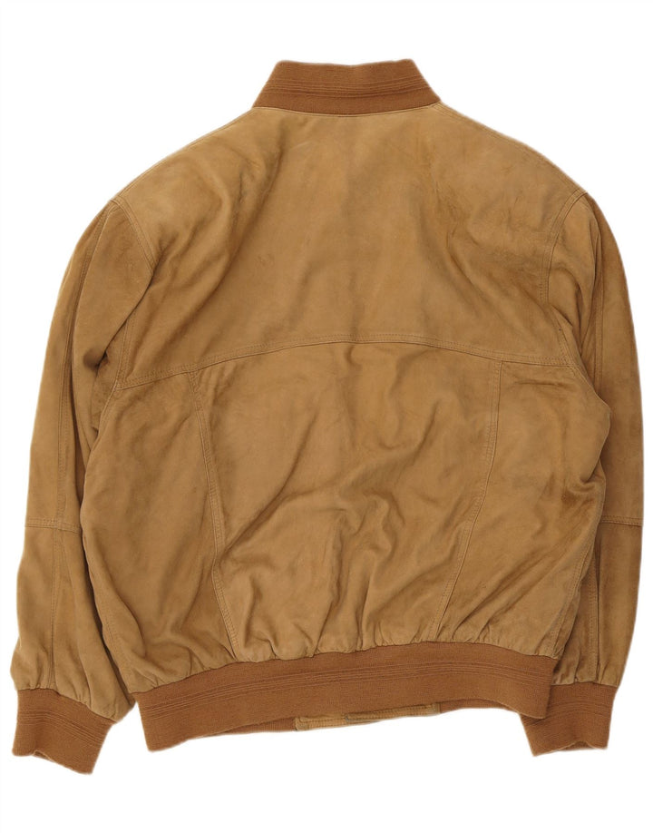 Giubbotto bomber in pelle scamosciata da uomo VINTAGE IT 50 Large Marrone