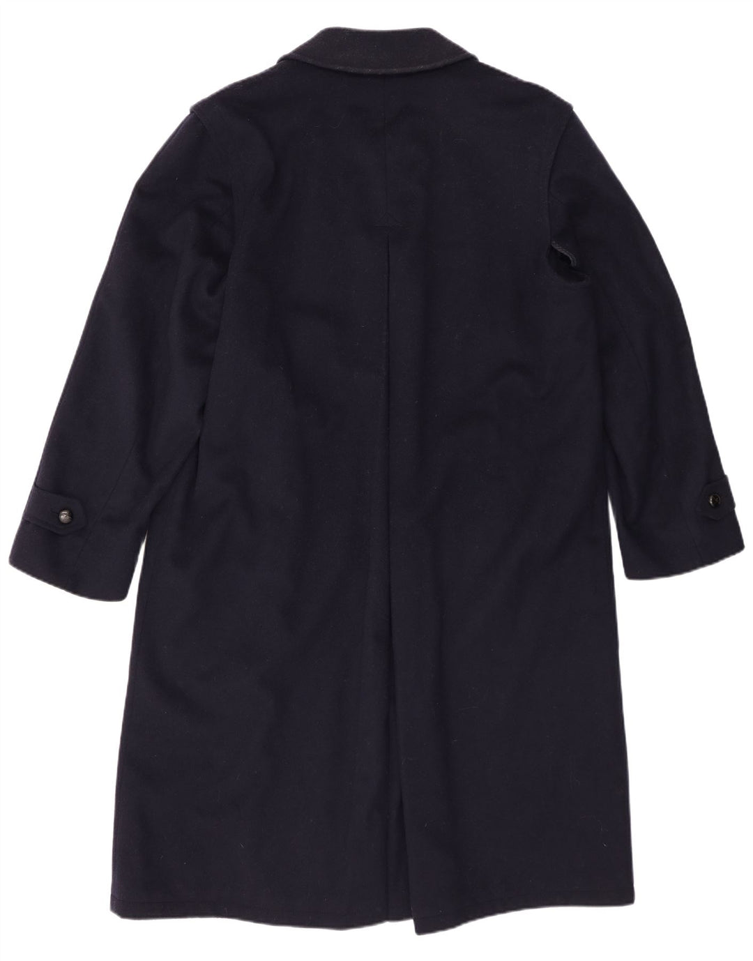 Soprabito vintage da uomo vestibilità ampia IT 46 piccolo in lana blu navy