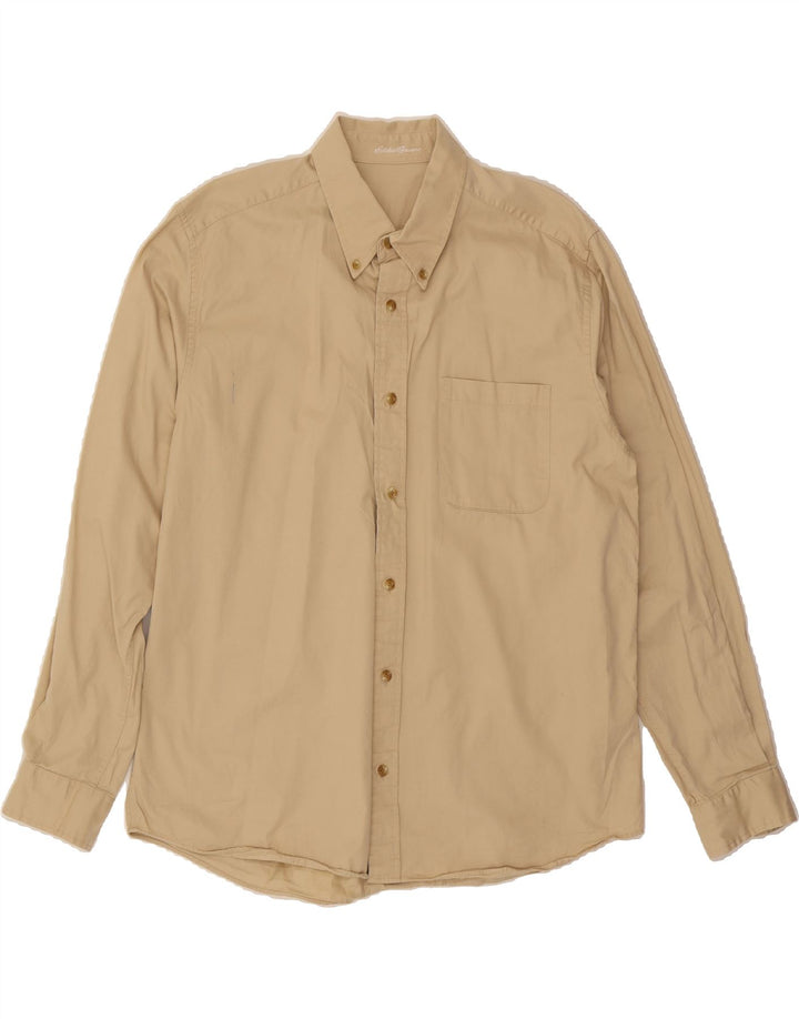 EDDIE BAUER Mens Shirt Large Beige Cotton Vintage Eddie Bauer and Second-Hand Eddie Bauer from Messina Hembry 